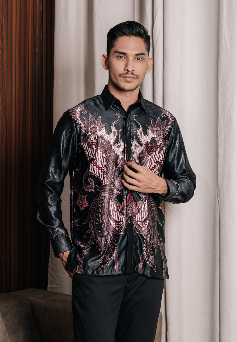 Hadinata Batik Pria Kemeja Panjang Furing Semi Sutra Tanwira Tar-0